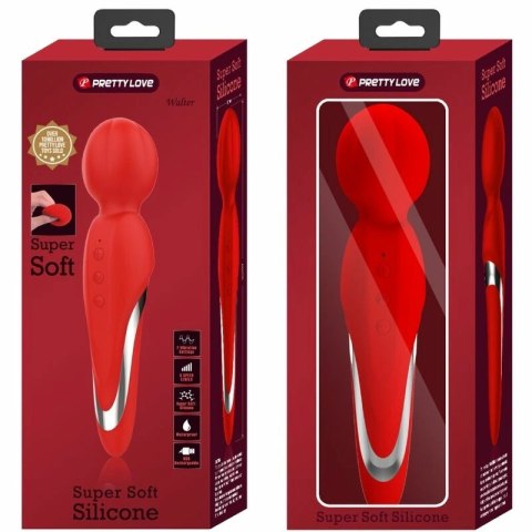 Pretty Love Walter Masażer Silikonowy Czerwony, 7 Trybow, USB