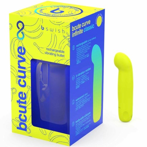B Swish Bcute Curve Infinite Classic żołty, silikonowy, ładowalny