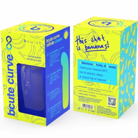 B Swish Bcute Curve Infinite Classic żołty, silikonowy, ładowalny
