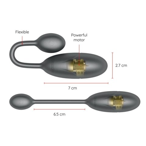 ONINDER Denver Czarna Aplikacja Bezprzewodowa Jajko Wibracyjne 7x2,7cm