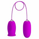 Pretty Love Daisy Dual Egg - model podwojny, USB, silikon, fioletowy