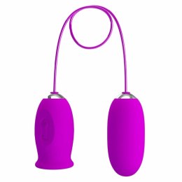 Pretty Love Daisy Dual Egg - model podwojny, USB, silikon, fioletowy