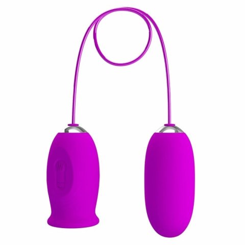 Pretty Love Daisy Dual Egg - model podwojny, USB, silikon, fioletowy
