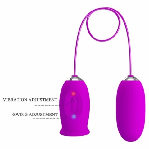Pretty Love Daisy Dual Egg - model podwojny, USB, silikon, fioletowy