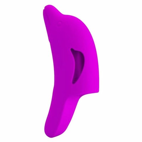 Pretty Love Delphini fioletowy stymulator palcowy silikonowy USB 10 trybow