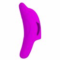Pretty Love Delphini fioletowy stymulator palcowy silikonowy USB 10 trybow