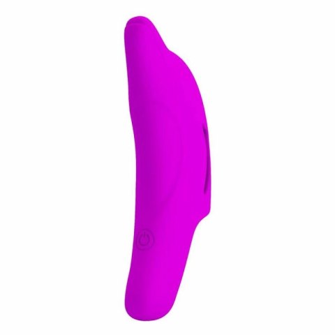Pretty Love Delphini fioletowy stymulator palcowy silikonowy USB 10 trybow