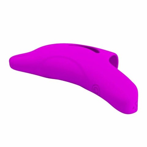 Pretty Love Delphini fioletowy stymulator palcowy silikonowy USB 10 trybow