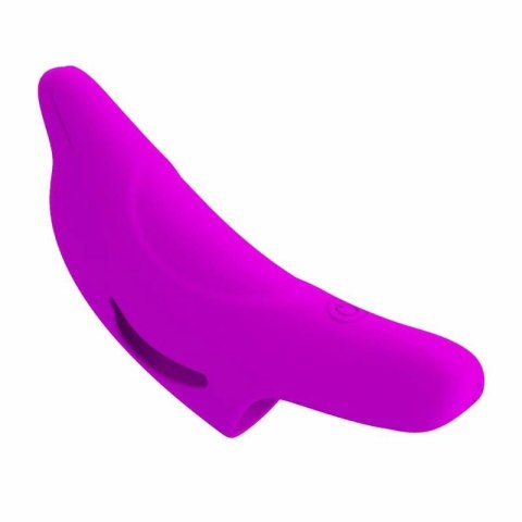 Pretty Love Delphini fioletowy stymulator palcowy silikonowy USB 10 trybow
