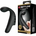 Pretty Love Gorgon Czarny - Wibrujący Pierścień na Palec, 10 Trybow, USB