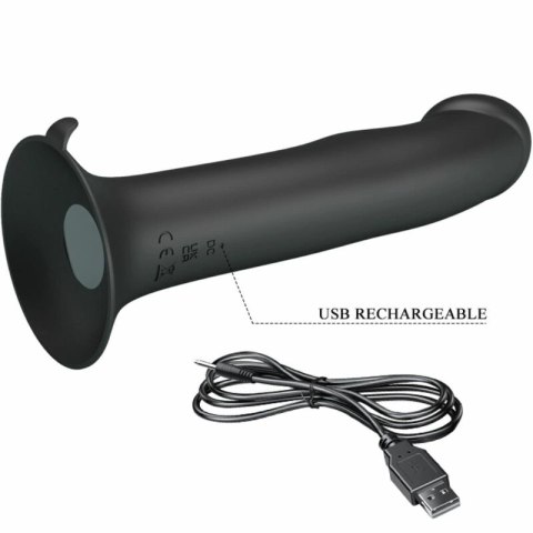 Pretty Love Murray czarny - wibrator silikonowy z falą stymulującą, USB
