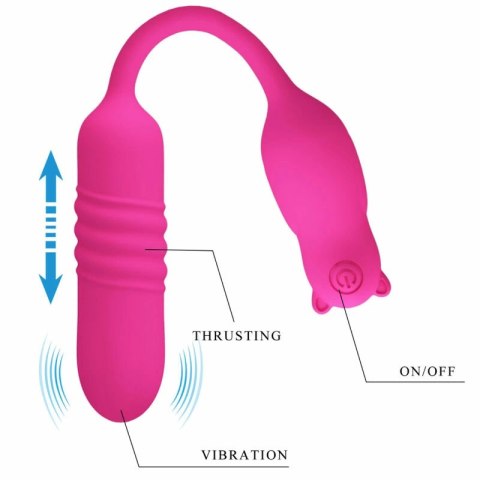 Pretty Love Nobikuma rożowy silikonowy mini masażer pulsacyjny USB