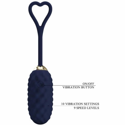 Pretty Love Vivian Blue - bezprzewodowe jajko wibrujące z pilotem, niebieskie