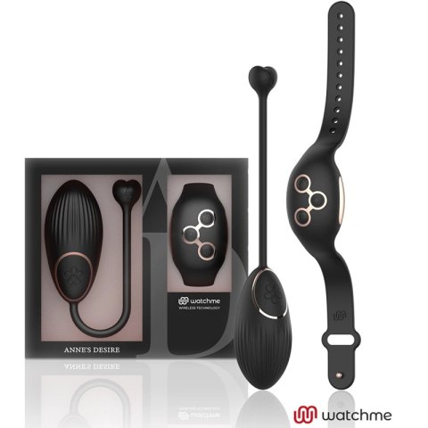 Anne's Desire Egg - Czarny z zegarkiem zdalnego sterowania WATCHME, 7 trybow