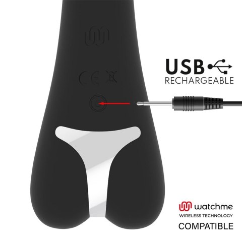 Brilly Glam Erik czarny - model bezprzewodowy, 10 trybow, silikon, USB