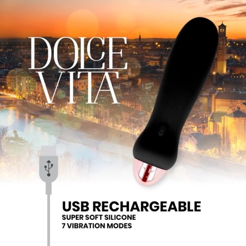 Dolce Vita Black Five - Wibrujące urządzenie intymne, 7 trybow, silikon