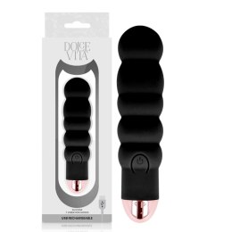 Dolce Vita Black Six - wibrujący model z akumulatorem, 7 trybow, silikon