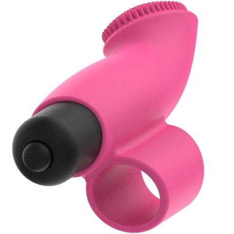 OHMAMA Finger Vibe Edycja Świąteczna - silikonowy mini masażer 89 mm rożowy