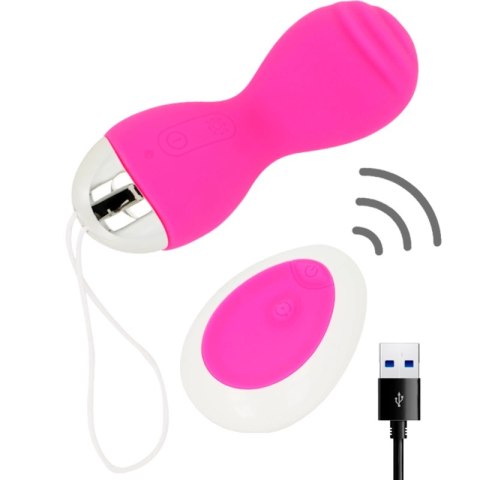 OHMAMA Jajko wibrujące elastyczne z pilotem USB silikon 8,5cm