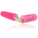OHMAMA Rożowy Wibrujący Mini Pocisk PCV 110x23mm na baterie AA