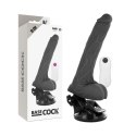 BASECOCK Pilotowany Wibrator Czarny 19cm x 4cm TPE z Pilotem