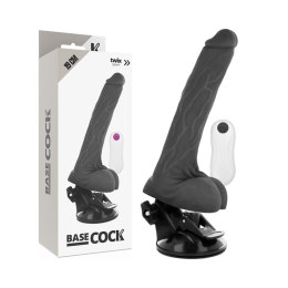 BASECOCK Pilotowany Wibrator Czarny 19cm x 4cm TPE z Pilotem