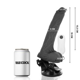 BASECOCK Pilotowany Wibrator Czarny 19cm x 4cm TPE z Pilotem