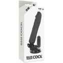 BASECOCK Pilotowany wibrator czarny 20 cm TPE z przyssawką i pilotem