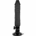 BASECOCK Pilotowany wibrator czarny 20 cm TPE z przyssawką i pilotem
