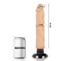 BASECOCK Wibrator 2w1 Flesh 20 cm × 4 cm, elastyczny TPE, przyssawka