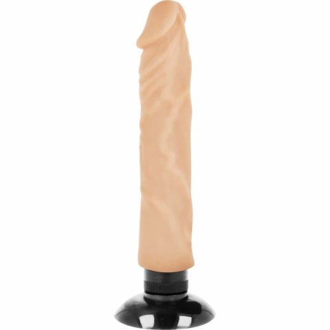 BASECOCK Wibrator 2w1 Flesh 20 cm × 4 cm, elastyczny TPE, przyssawka