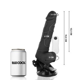 BASECOCK Wibrator Czarny 19,5 cm Pilot Przewodowy Przyssawka TPE