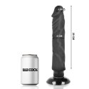 BASECOCK Wibrator Czarny 2w1 Anatomiczny 20 cm TPE z Przyssawką