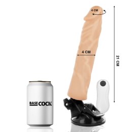 BASECOCK Wibrator zdalnie sterowany TPE 21x4 cm pilot przewodowy