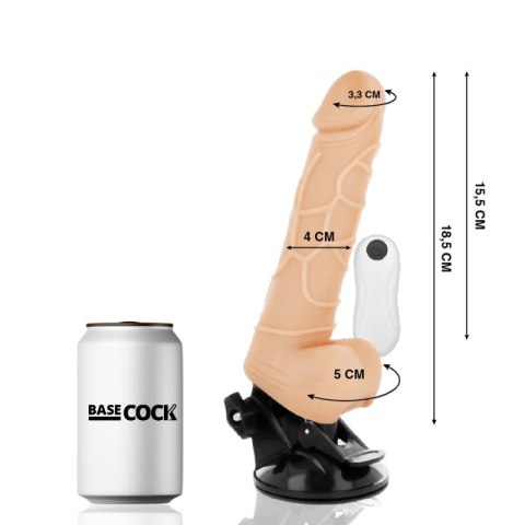 Basecock Model 18.5 cm - Wibrator sterowany pilotem, elastyczny TPE
