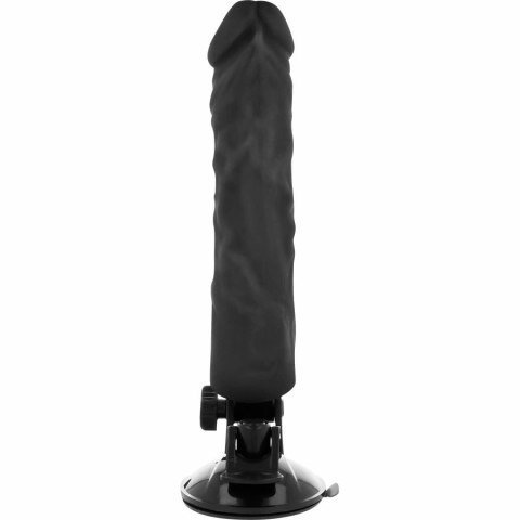 Basecock model pilot czarny 21 cm - wibrator z pilotem przewodowym TPE
