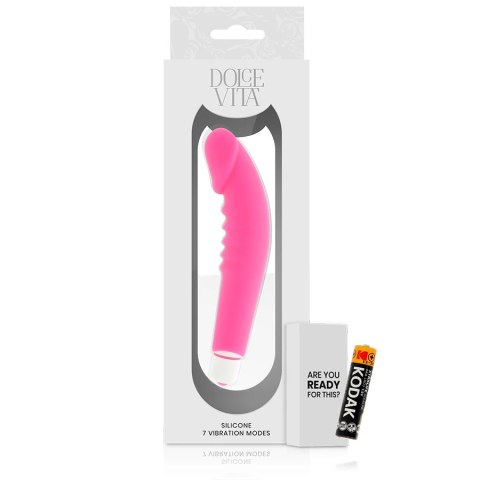 Dolce Vita Klasyczny Wibrator Rożowy Silikonowy 7 Trybow 158x31mm