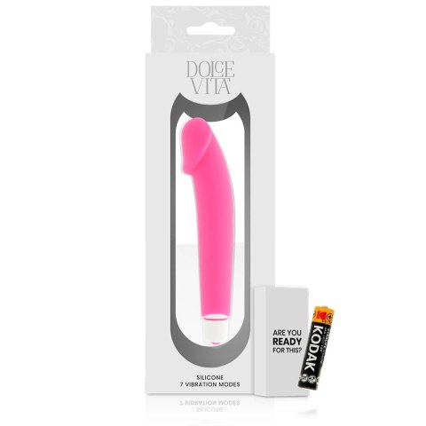 Dolce Vita Rożowy model silikonowy 7 trybow wodoodporny 158x31mm