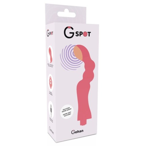 G-SPOT Gohan masażer intymny ładowalny jasnoczerwony silikon 200mm