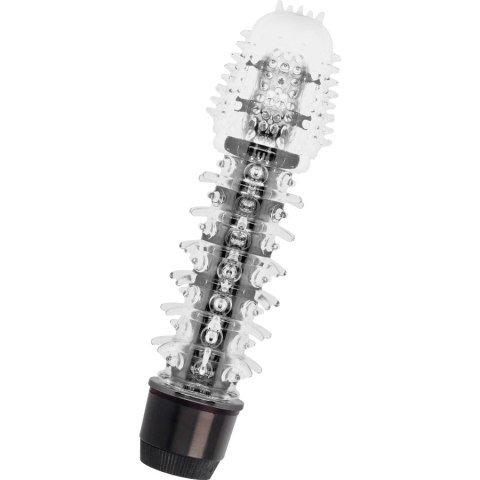 Glossy Axel Black - wibrujący system intymny TPE 14 cm wodoodporny