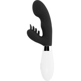 Glossy Elvi Czarny - Silikonowy masażer krolik 10 trybow, 12 cm