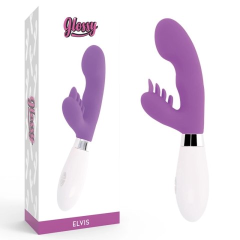 Glossy Elvi Fioletowy Masażer Krolik 10 Trybow Silikonowy 12cm