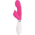 Glossy Elvi Rożowy masażer silikonowy 10 trybow, 12 cm, 2 silniki