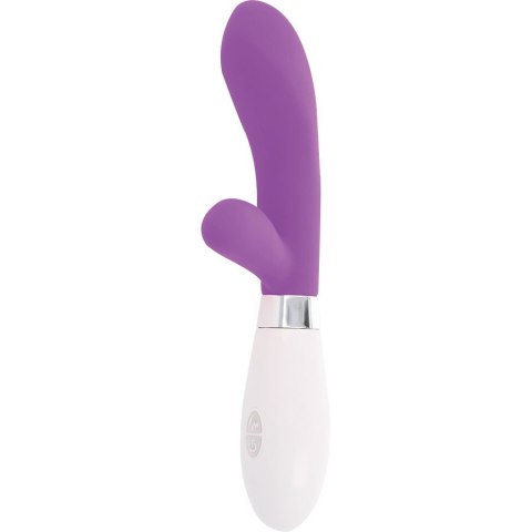 Glossy Jackson Violet - silikonowy masażer krolik, 10 trybow, 12 cm