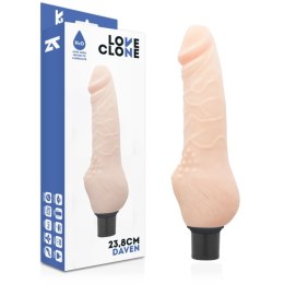 Loveclone Daven 23,8 cm Samosmarujący Model Wibracyjny TPR Naturalny