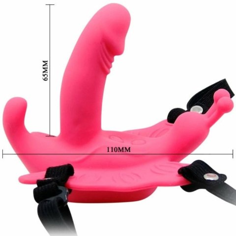 Baile Ultra Harness Motylkowy - Wibrująca uprząż z 10 trybami