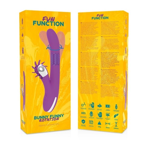 Fun Function Bunny 2.0 - model rotacyjny, silikonowy, ładowanie USB, 24 cm