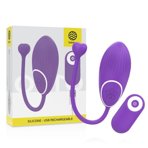 Galatea Otto Click&Play - stymulator par z pilotem, silikon liliowy 19cm