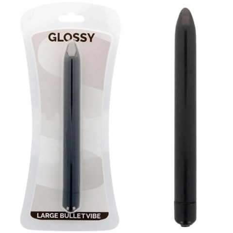 Glossy Brilliant Smukły Wibrator Czarny 165 mm ABS Wodoodporny