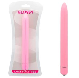 Glossy Slim - wibrujący model precyzyjny, rożowy, wodoodporny ABS
